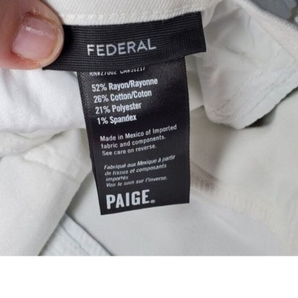 Paige Jeans Mens size 35 37x27 Federal Straight Denim‎ Stretchy Comfort Pants - Picture 3 of 6